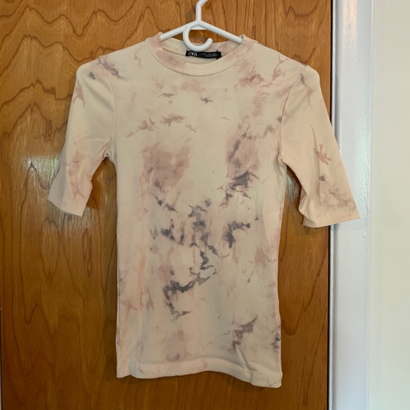 NWT Zara tie tye ribbed top - Picture 1 of 4